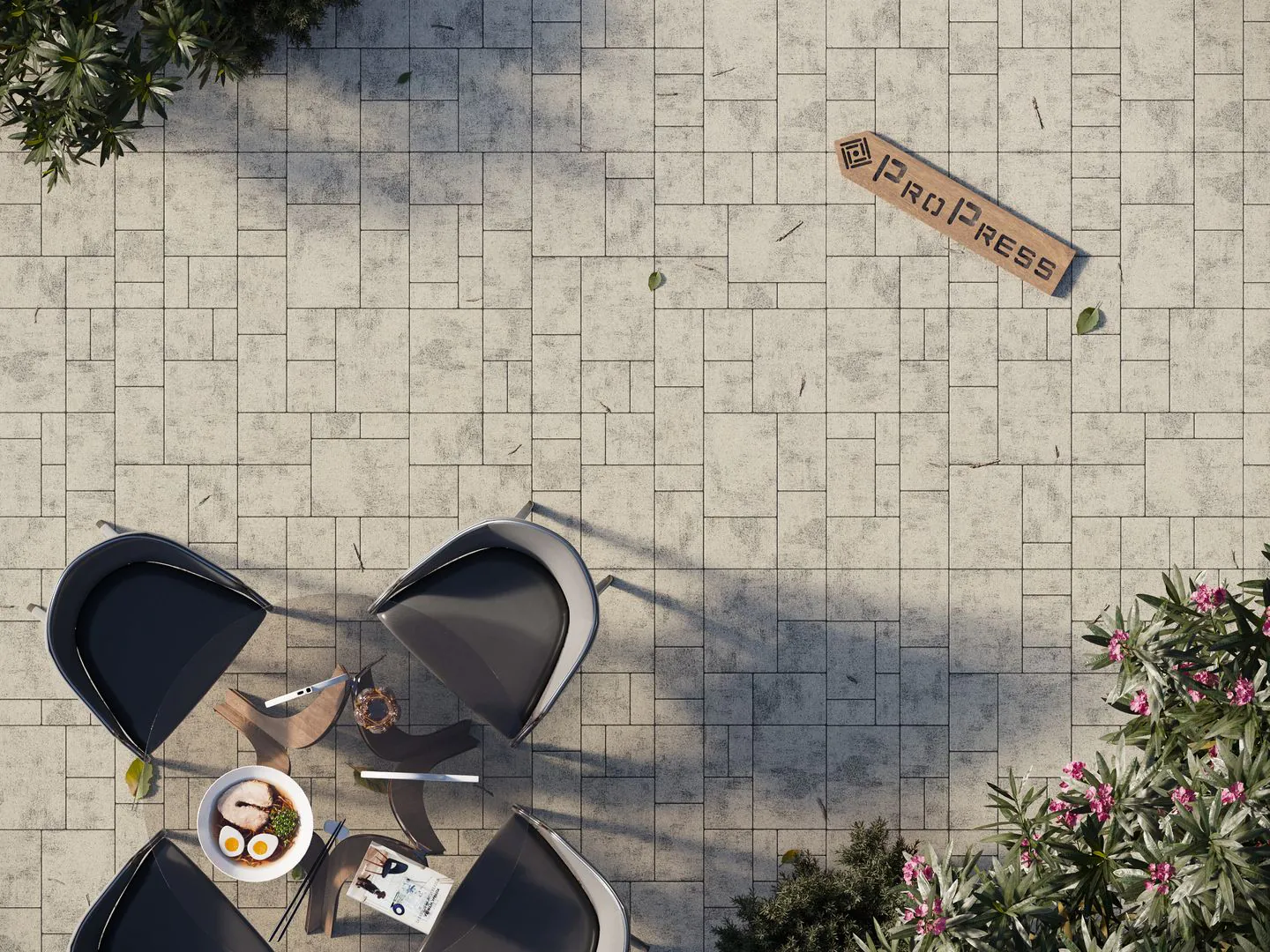 Тротуарная плитка Мюнхен №8 "Аляска", фактура гладкий, гранитная, мрамор, высота 40 мм-1
